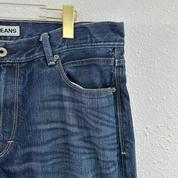 Express Jeans Rocco Slim Fit Straight Leg Men Size 36x30 Medium Wash Denim - Picture 3 of 7